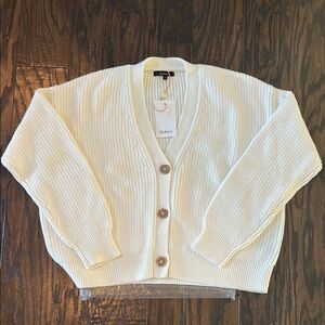 Quince Women's Ivory Knit Cardigan